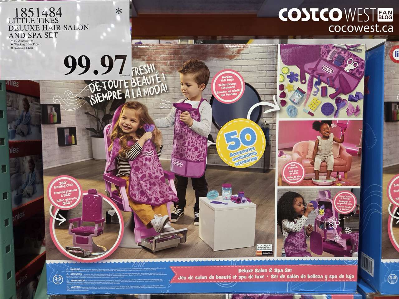 1851484 LITTLE TIKES DELUXE HAIR SALON AND SPA SET $99.97