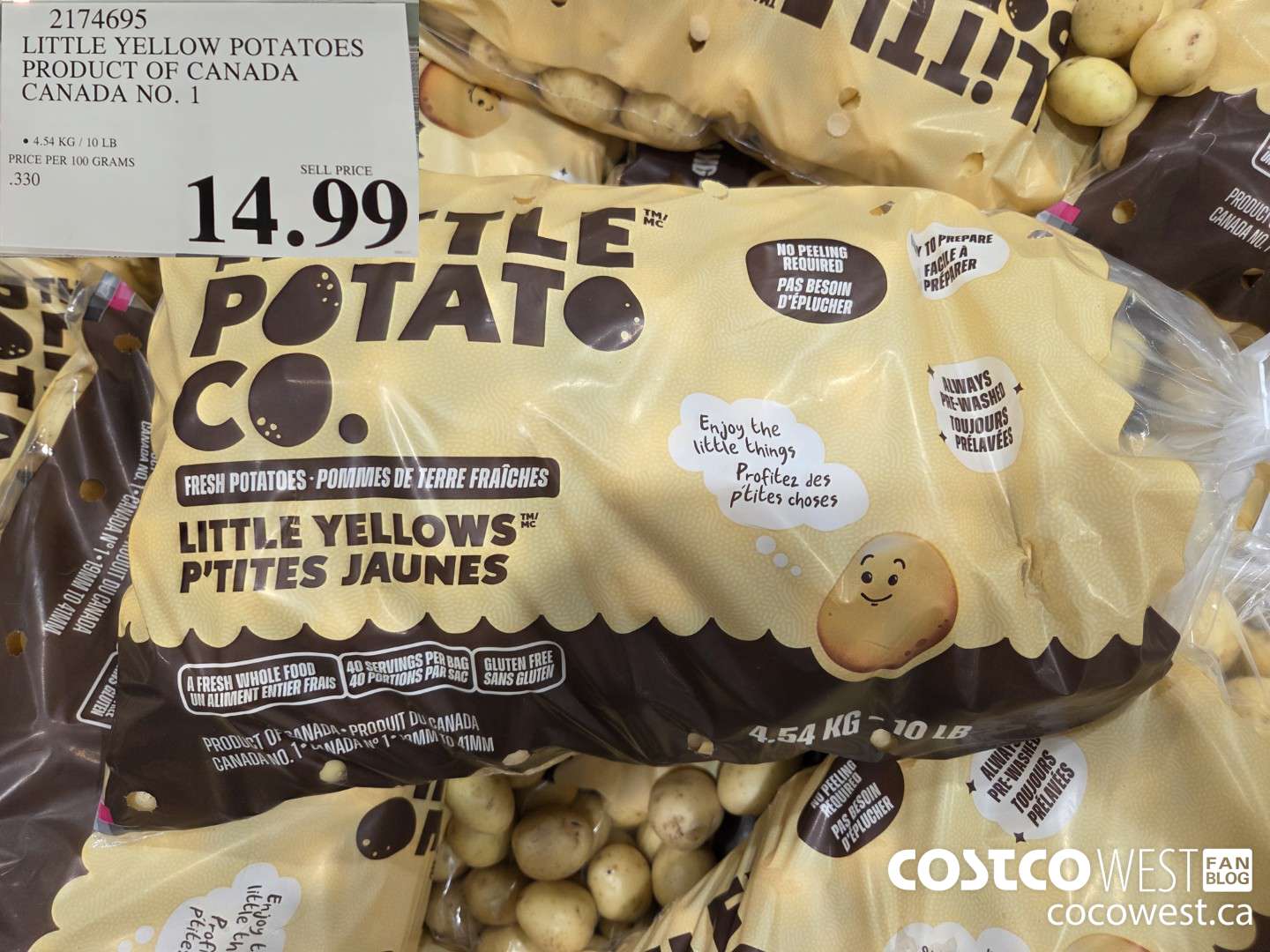 2174695 LITTLE YELLOW POTATOES PRODUCT OF CANADA CANADA NO. 1 $14.99