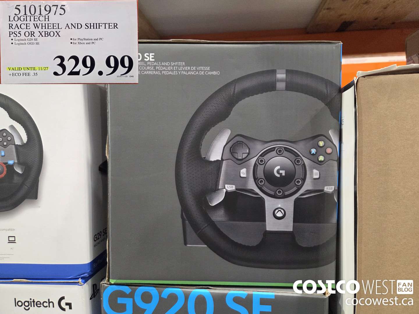 5101975 LOGITECH RACE WHEEL AND SHIFTER PS5 OR XBOX (EXPIRES ON 2025-11-27) $329.99