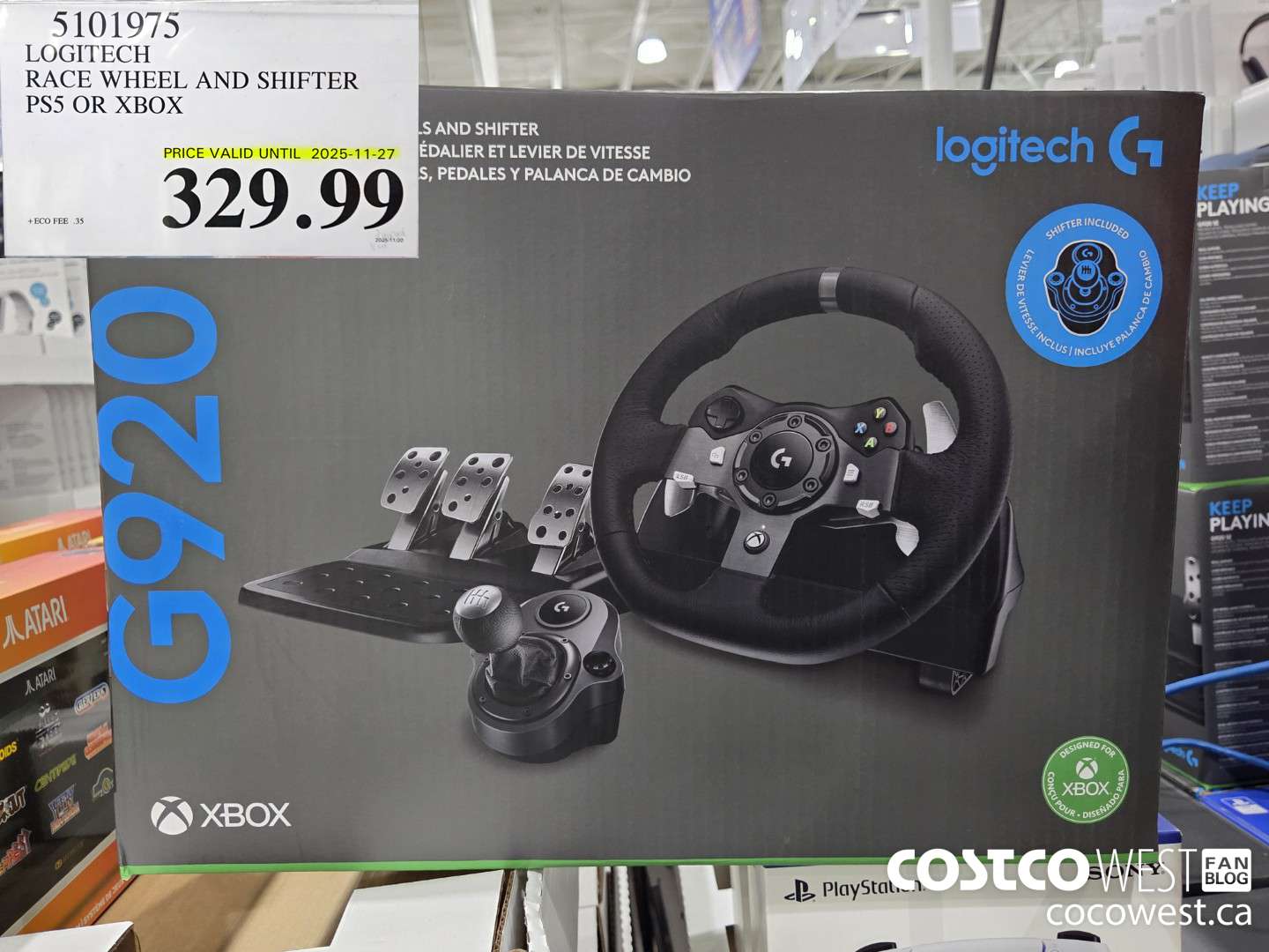 5101975 LOGITECH RACE WHEEL AND SHIFTER PS5 OR XBOX (EXPIRES ON 2025-11-27) $329.99