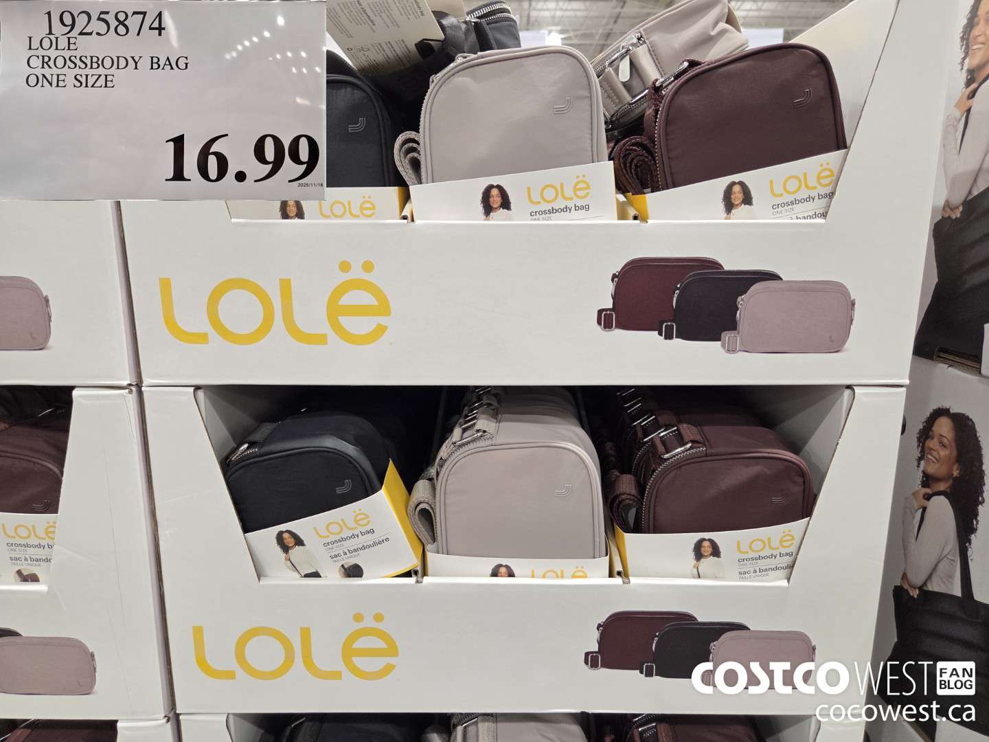 1925874 LOLE CROSSBODY BAG ONE SIZE  $16.99