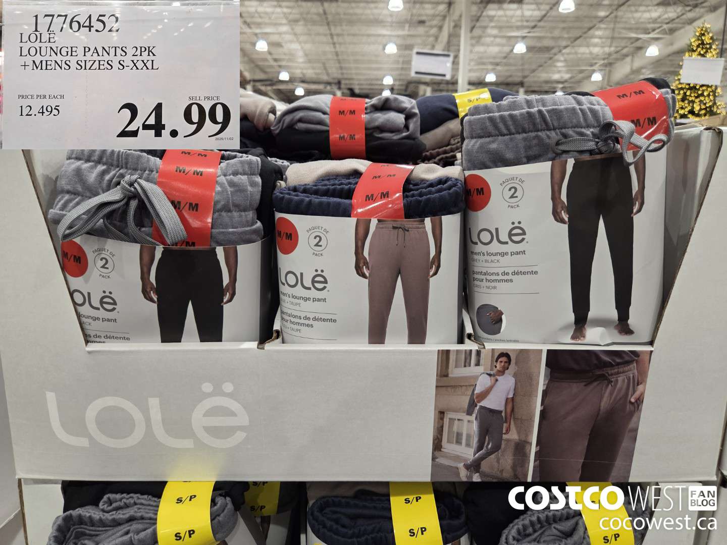 1776452 LOLE LOUNGE PANTS 2PK MENS SIZES S-XXL $24.99