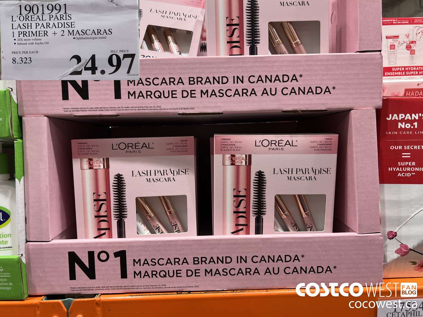 1901991 L'OREAL PARADISE LASH PARADISE 1 PRIMER + 2 MASCARA $24.97