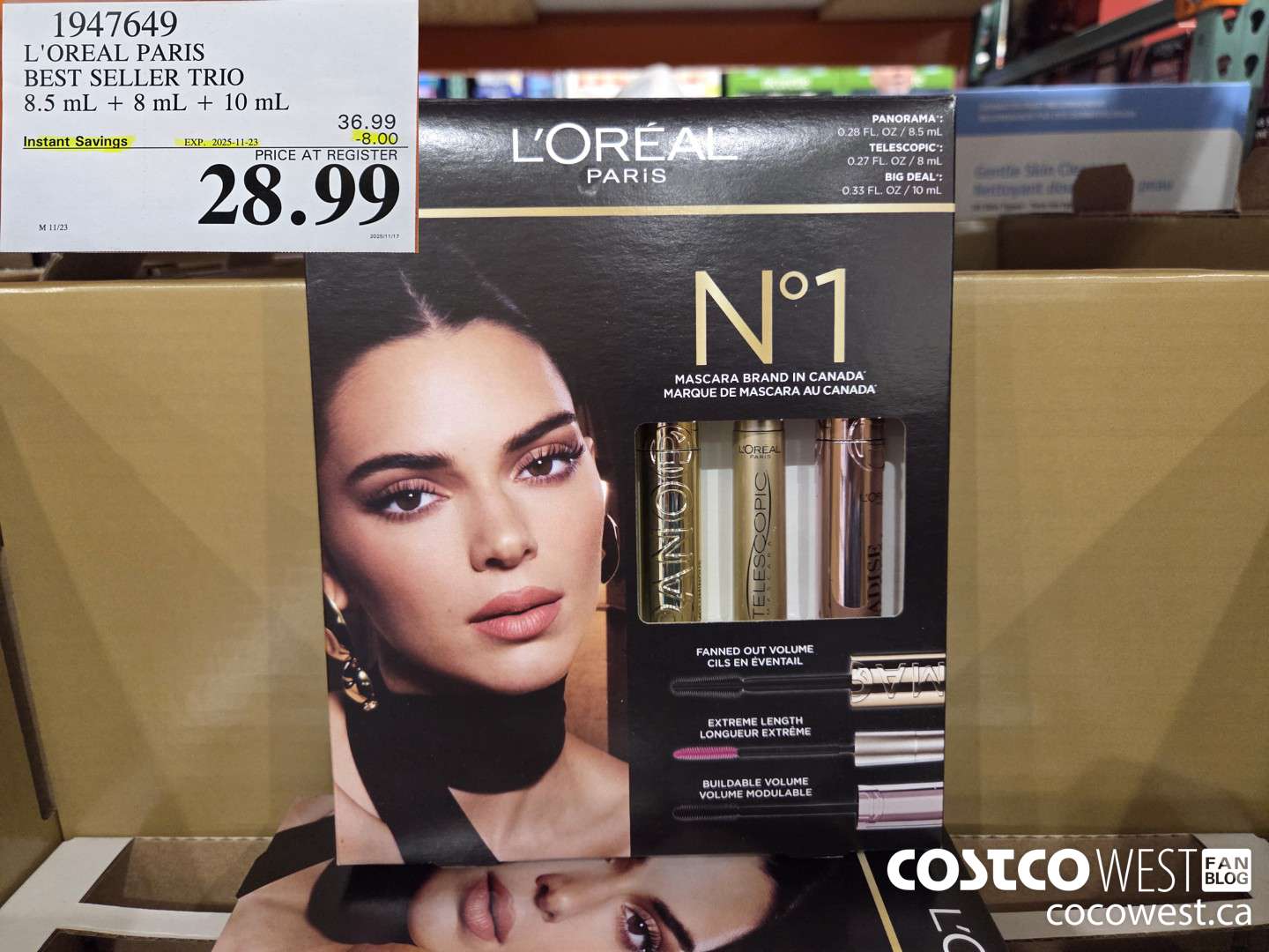 1947649 L'OREAL PARIS BEST SELLER TRIO 8.5ML + 8ML + 10ML ($8.00 INSTANT SAVINGS EXPIRES ON 2025-11-23) $28.99