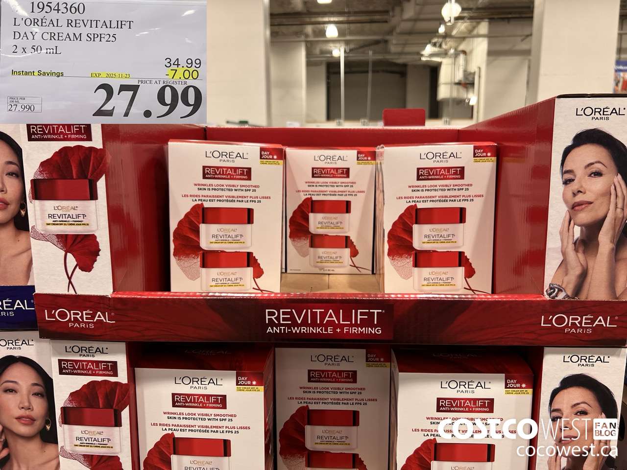 1954360 L'OREAL REVITALIFT DAY CREAM SPF25 2 X 50ML ($7.00 INSTANT SAVINGS EXPIRES ON 2025-11-23) $27.99