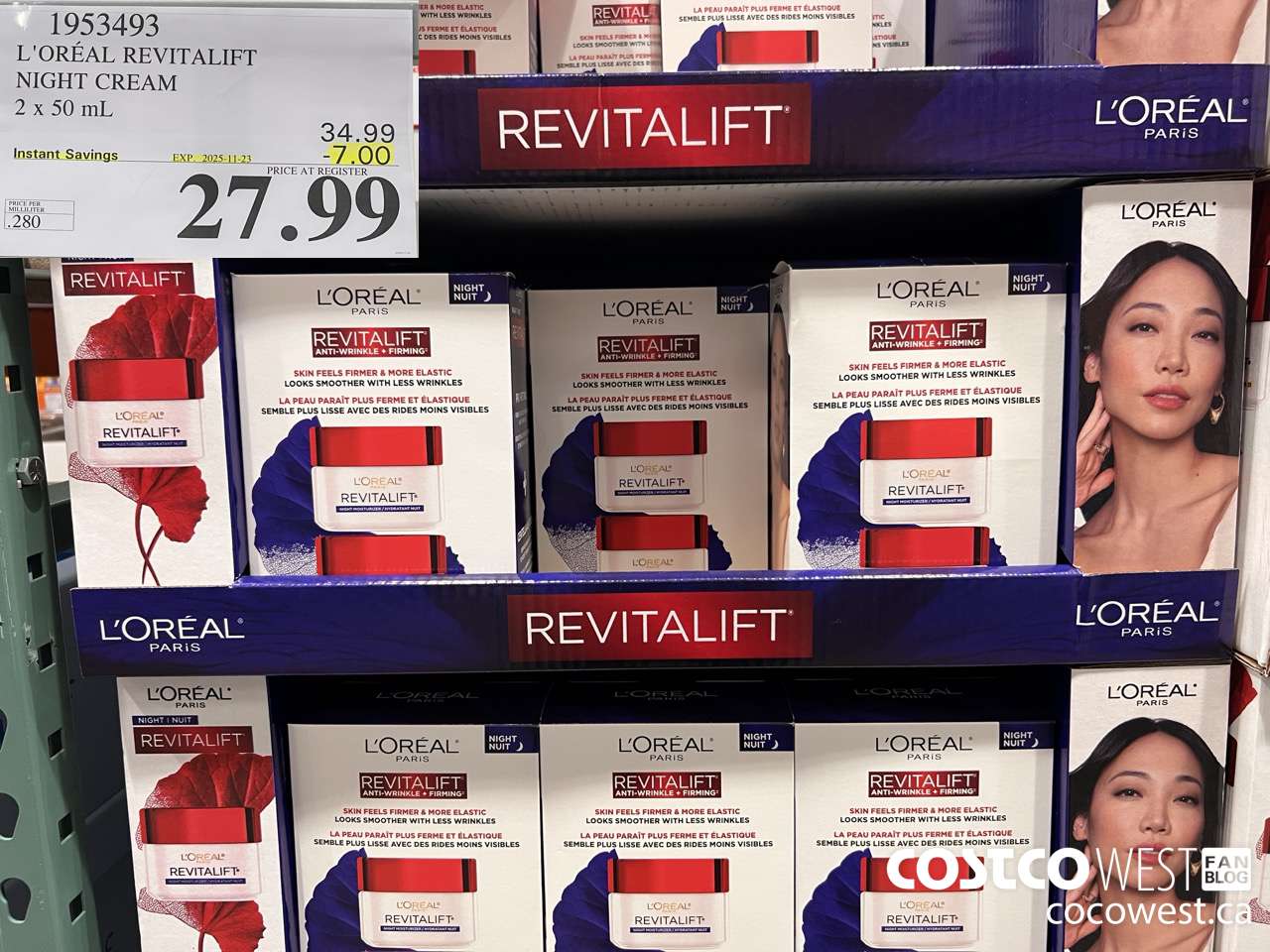 1953493 L'OREAL REVITALIFT NIGHT CREAM 2 X 50ML ($7.00 INSTANT SAVINGS EXPIRES ON 2025-11-23) $27.99