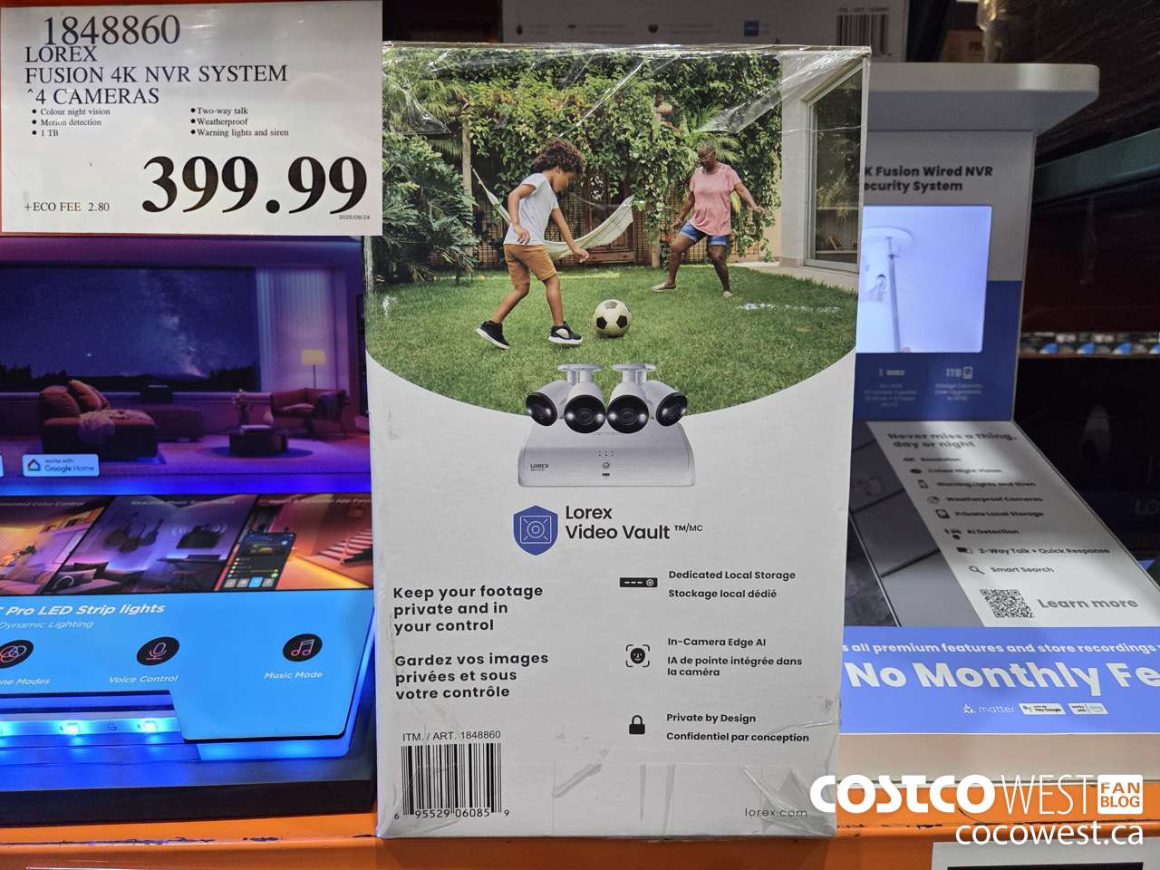 1848860 LOREX FUSION 4K NVR SYSTEM 4 CAMERAS $399.99