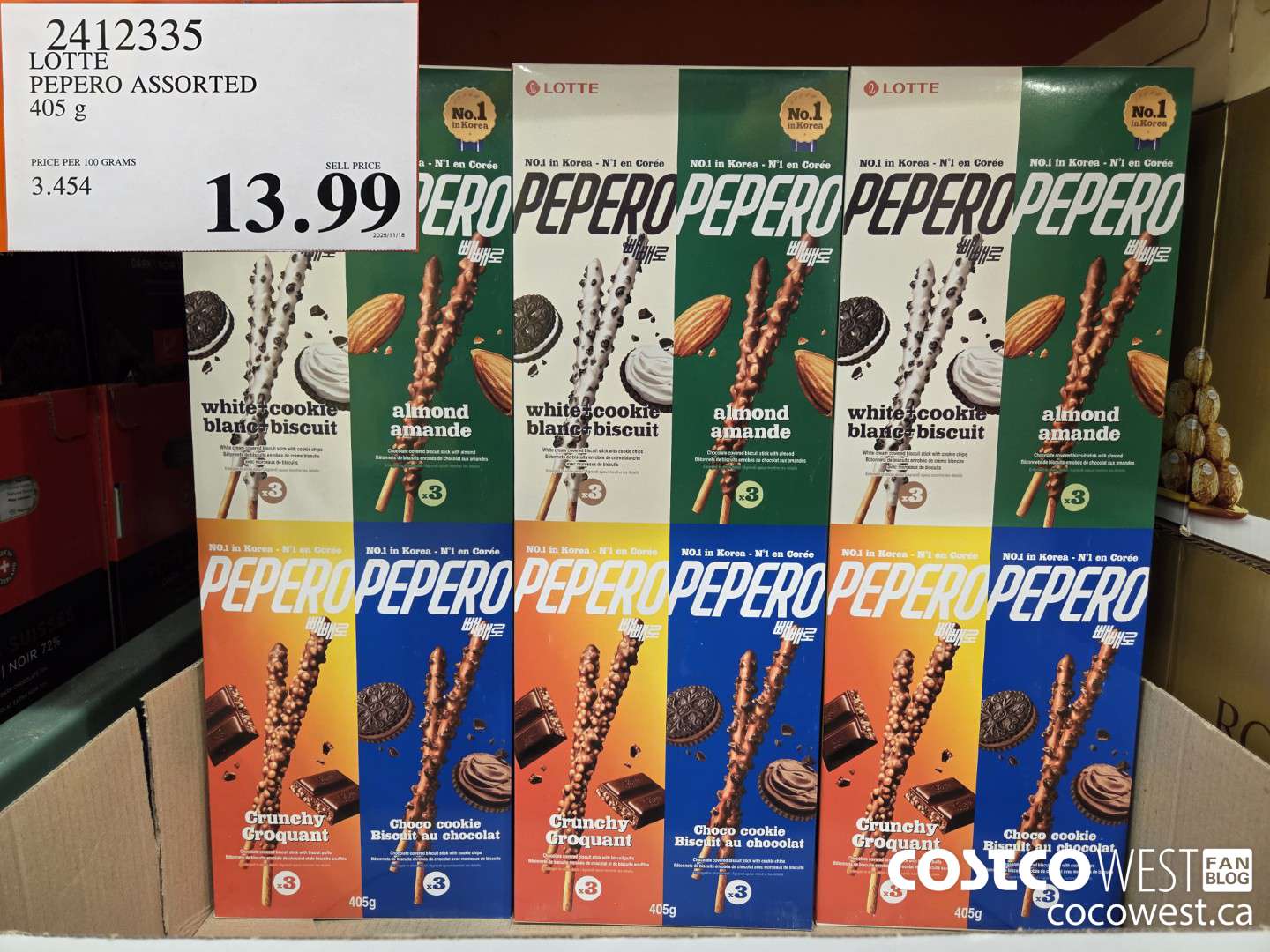 2412335 LOTTE PEPERO ASSORTED 405 g $13.99