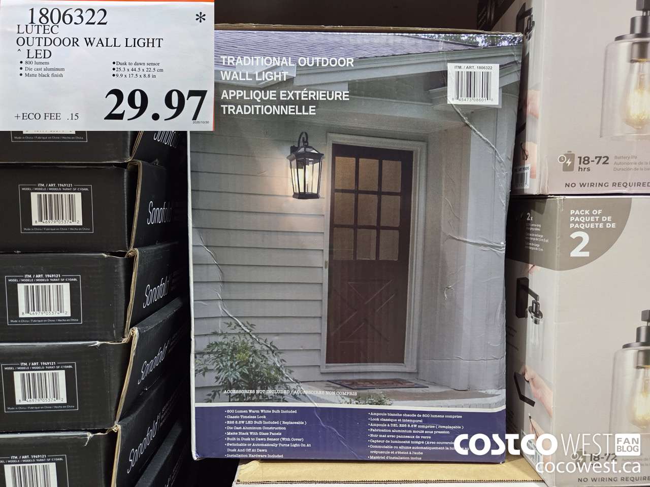 1806322 LUTEC OUTDOOR WALL LIGHT LED $29.97