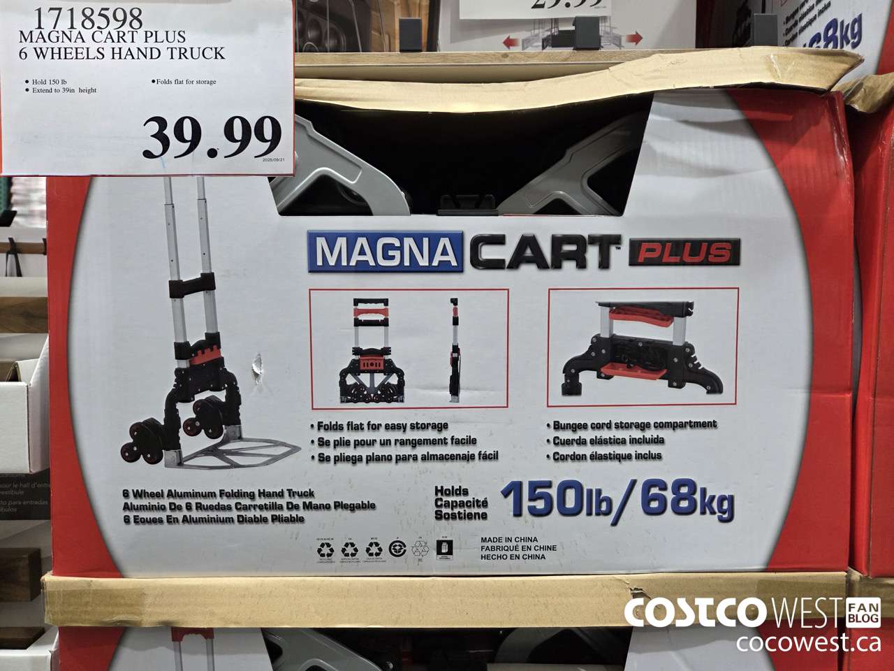 1718598 MAGNA CART PLUS 6 WHEELS HAND TRUCK $39.99