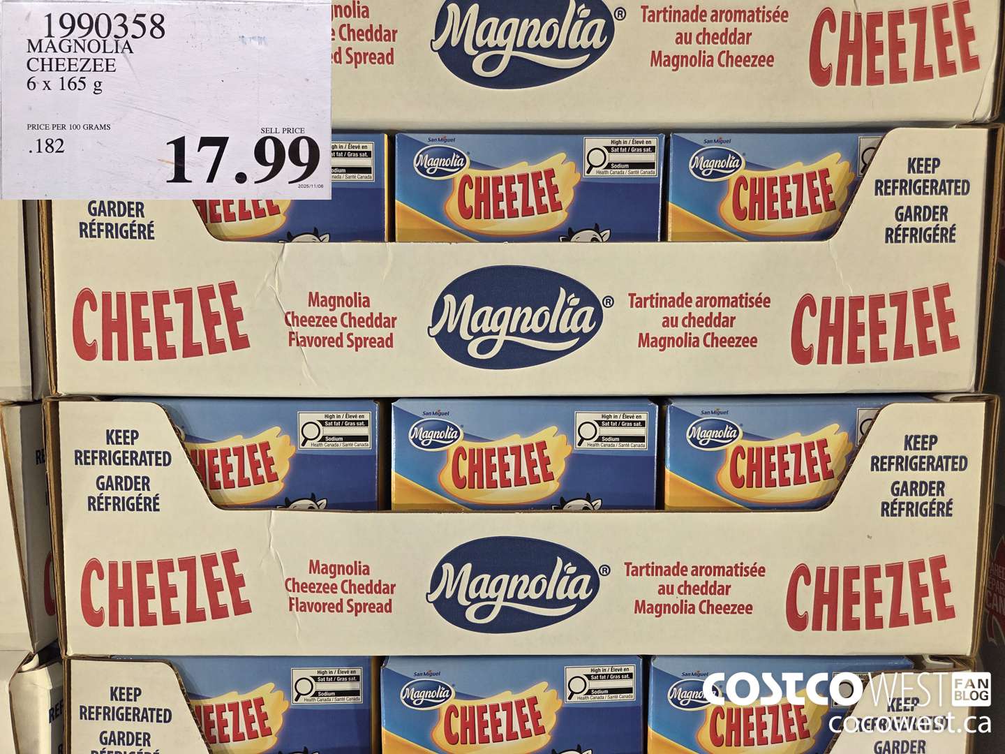 1990358 MAGNOLIA CHEEZEE 6 X 165G $17.99
