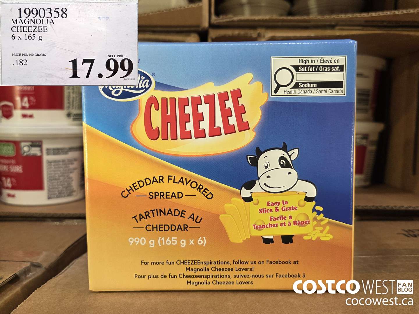 1990358 MAGNOLIA CHEEZEE 6 X 165G $17.99