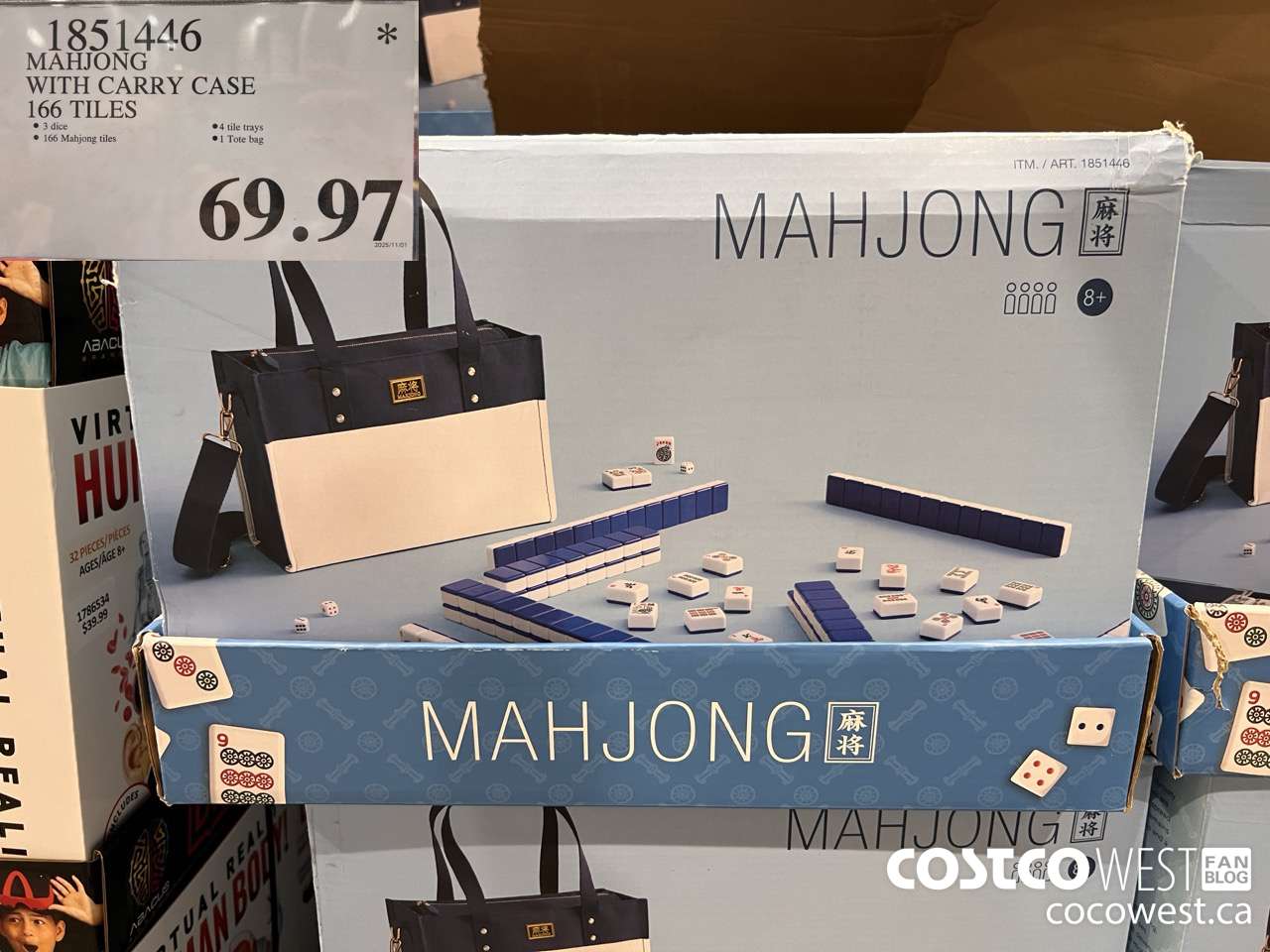 1851446 MAHJONG WITH CARRY CASE 166 TILES $69.97