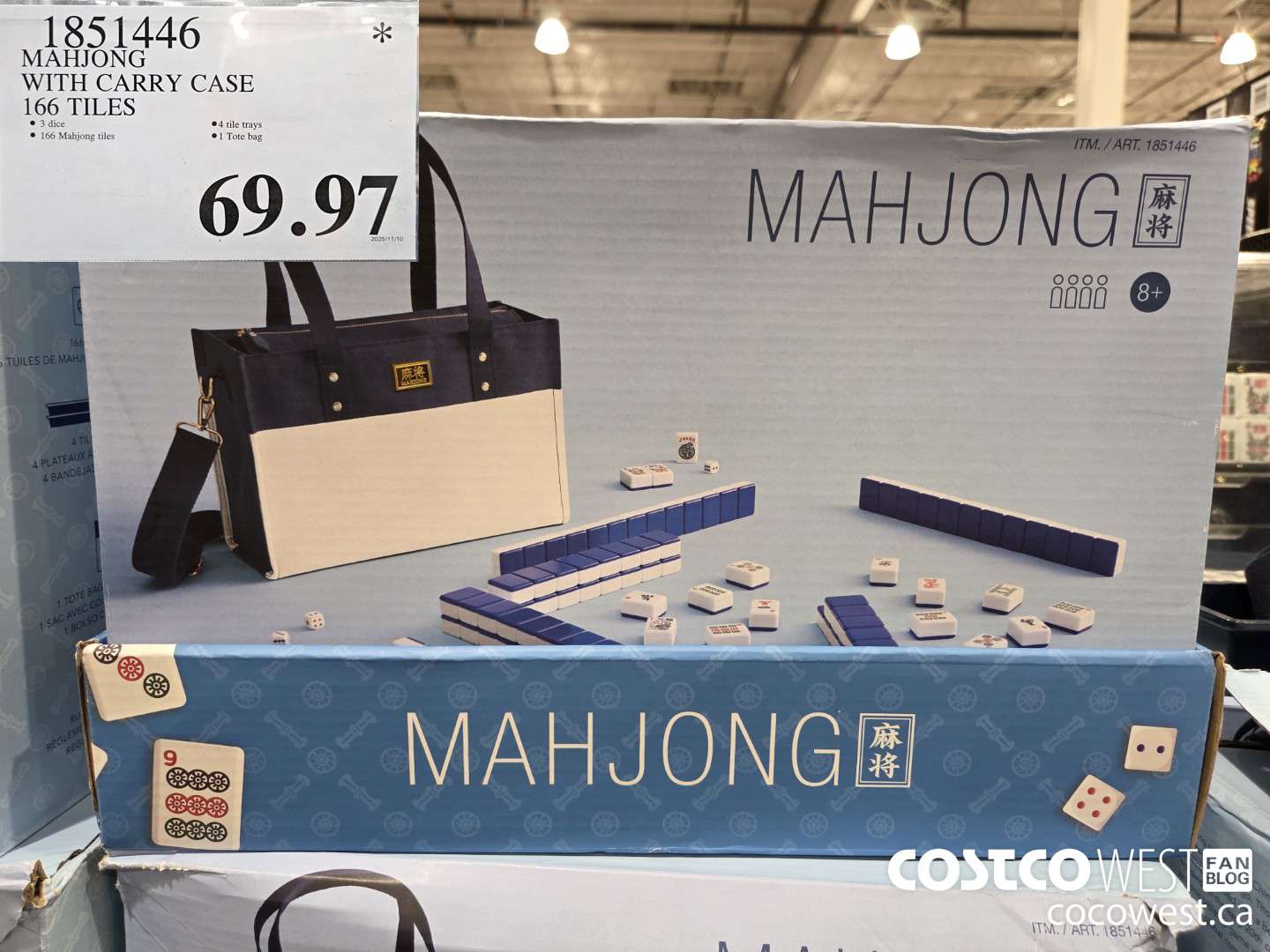 1851446 MAHJONG WITH CARRY CASE 166 TILES $69.97