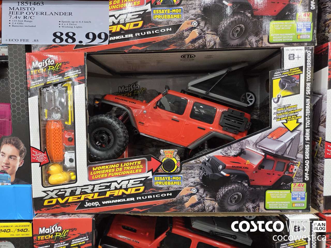 1851463 MAISTO JEEP OVERLANDER 7.4V R/C $88.99