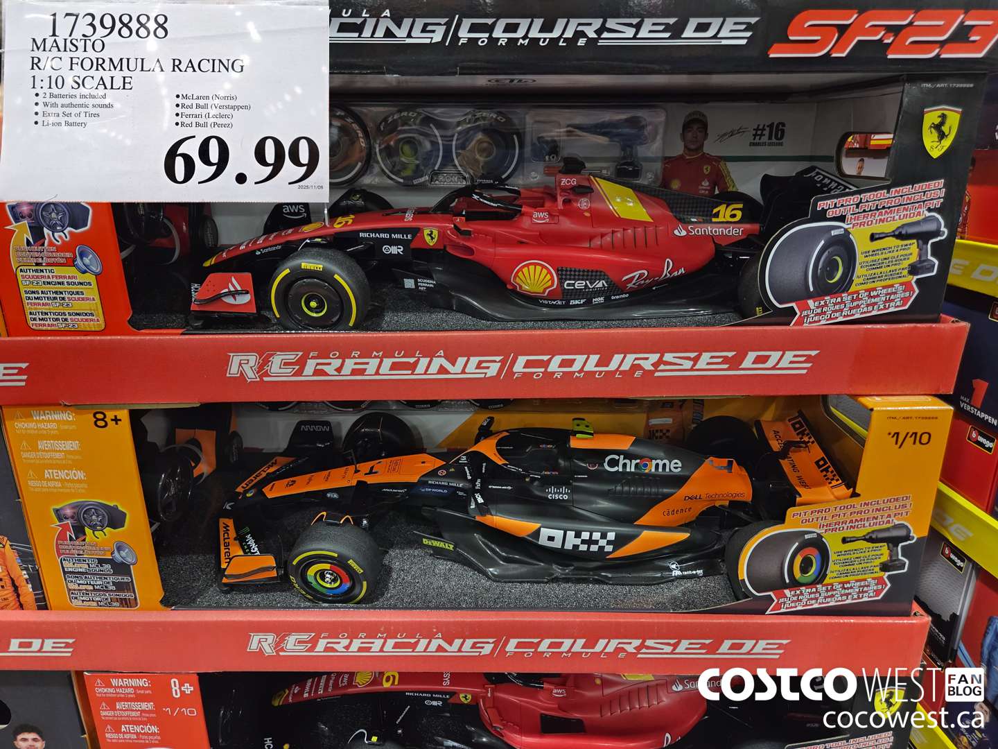 1739888 MAISTO R/C FORMULA RACING 1:10 SCALE $69.99
