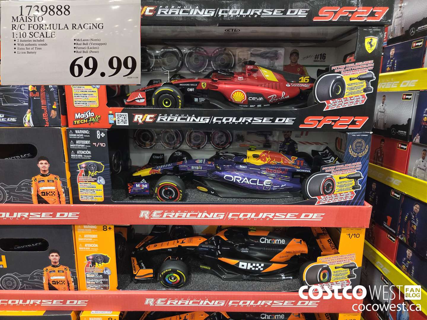 1739888 MAISTO R/C FORMULA RACING 1:10 SCALE $69.99