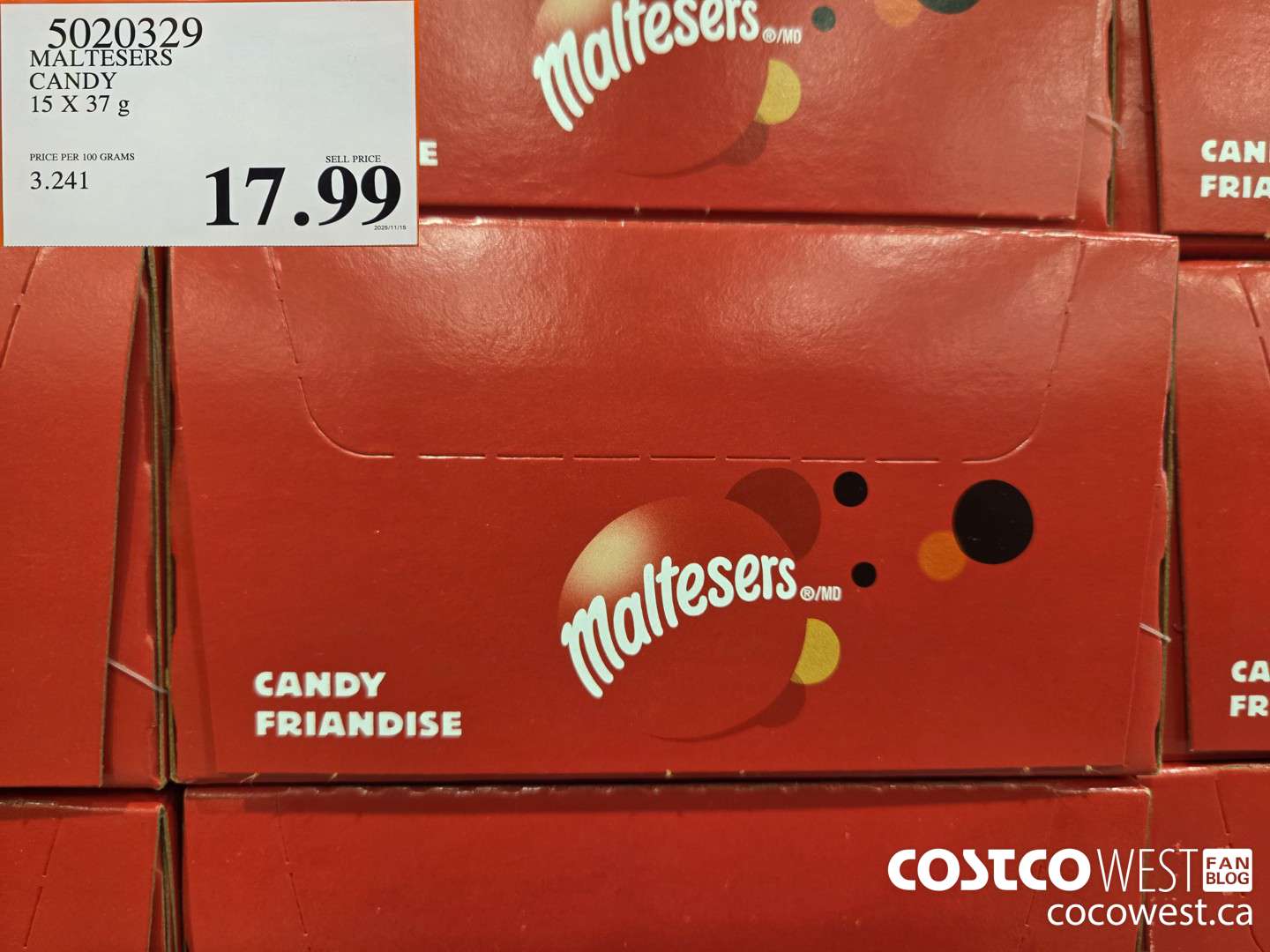 5020329 MALTESERS CANDY 15 x 37 g $17.99