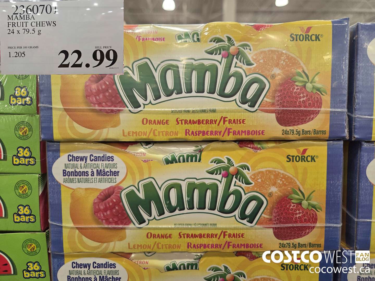 2360701 MAMBA FRUIT CHEWS 24 x 79.5 g $22.99