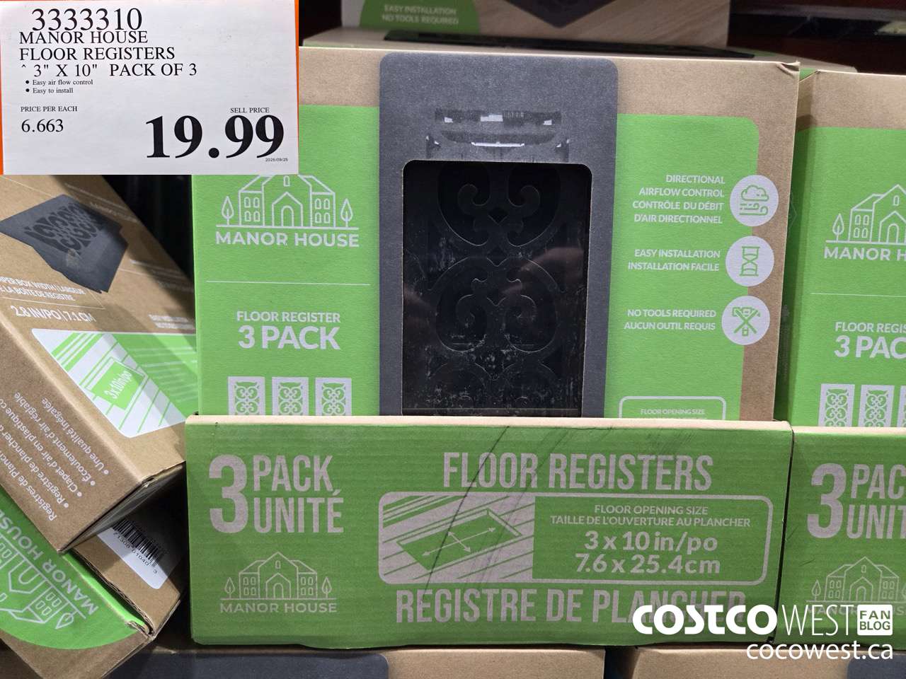 3333310 MANOR HOUSE FLOOR REGISTERS 3