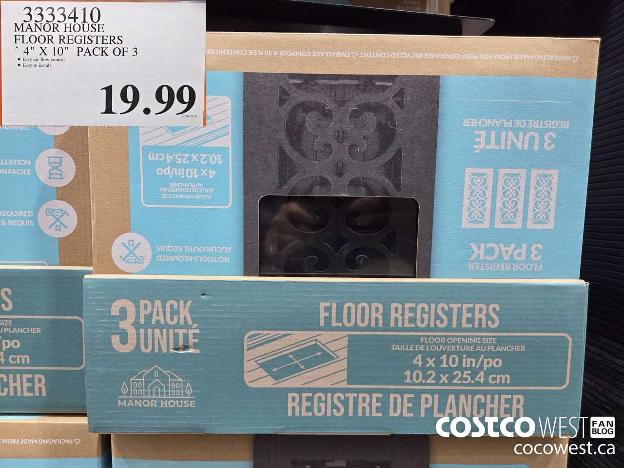 3333410 MANOR HOUSE FLOOR REGISTERS 4