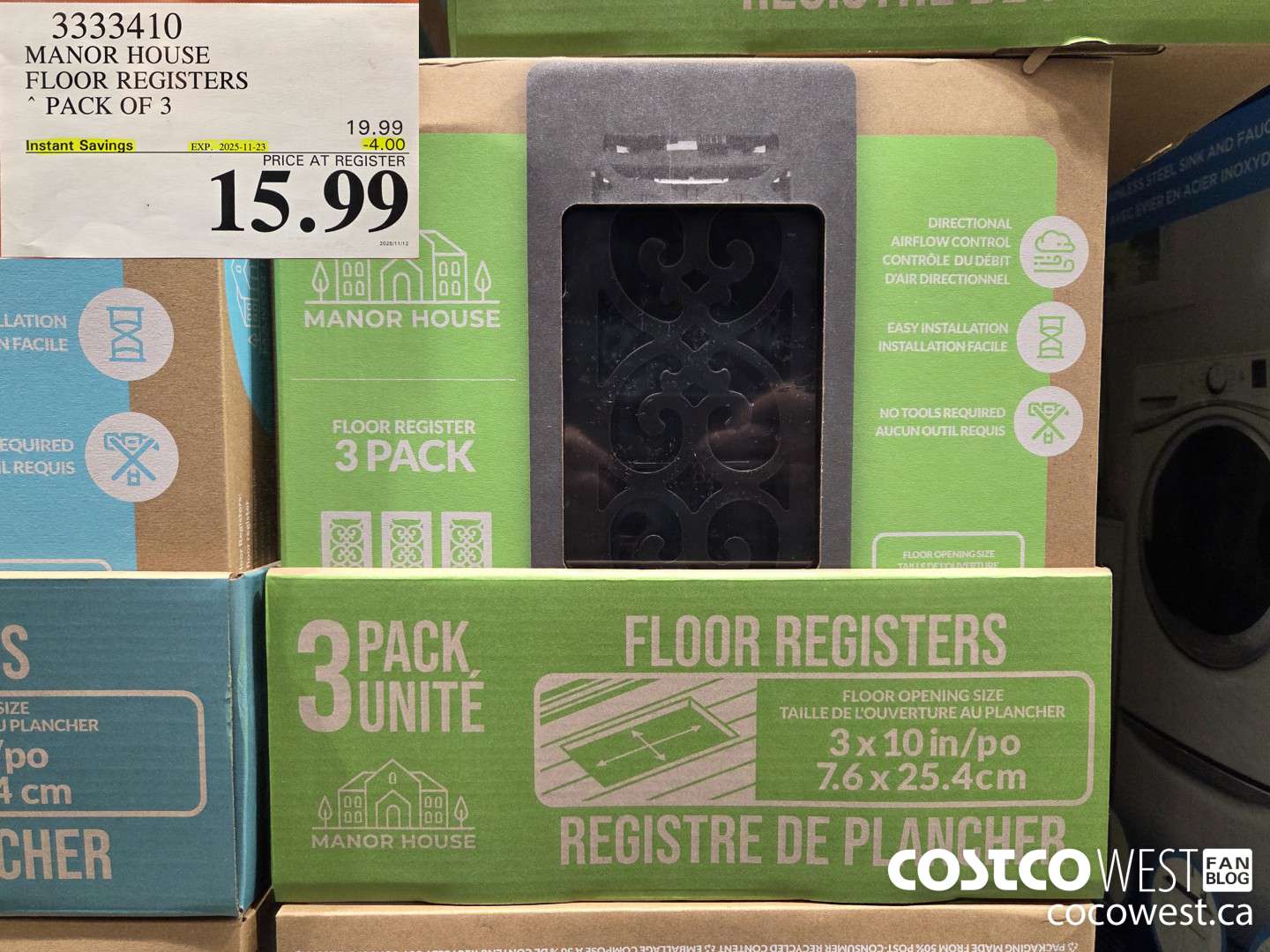 3333410 MANOR HOUSE FLOOR REGISTERS 4