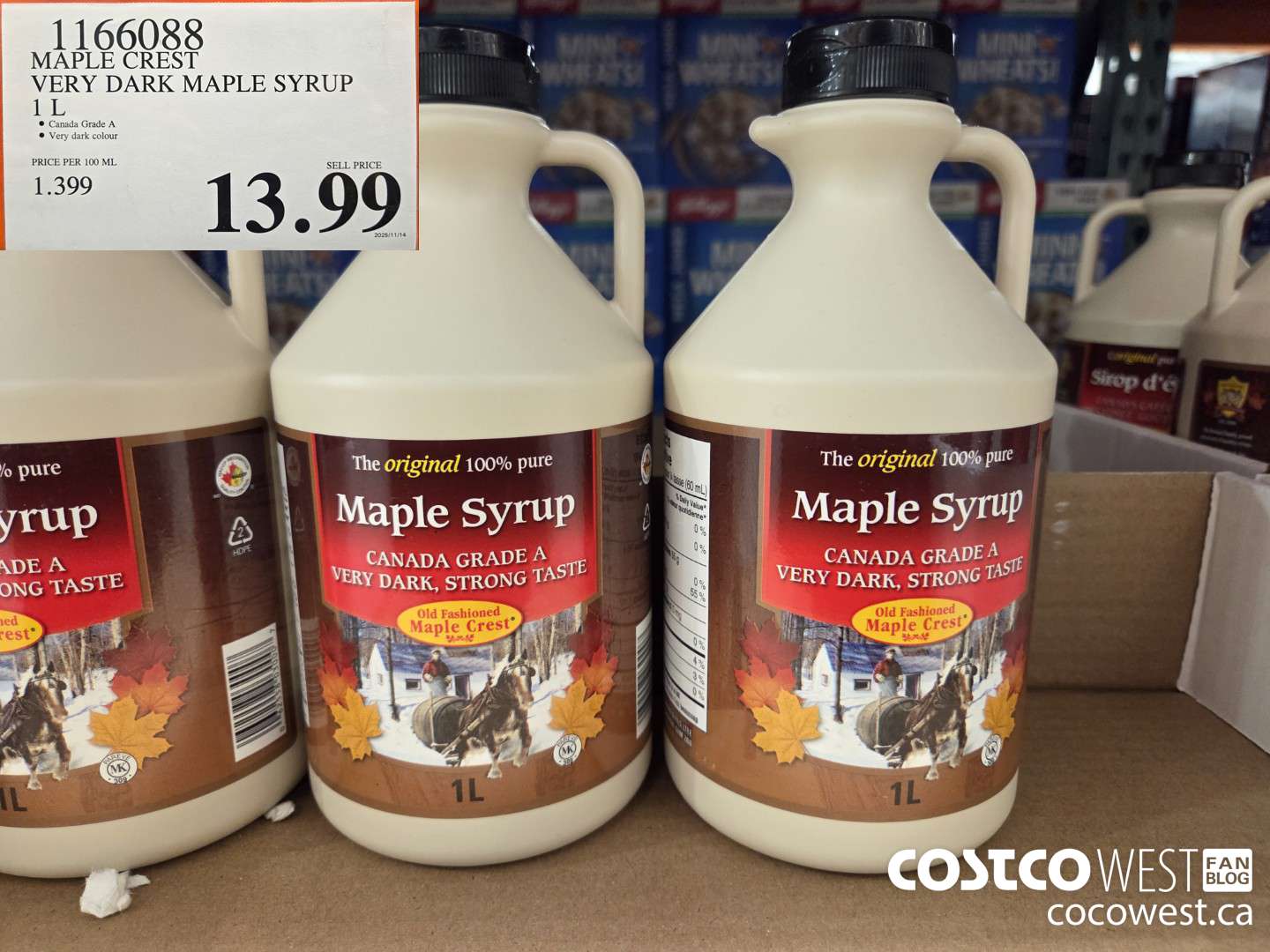 1166088 MAPLE CREST VERY DARK MAPLE SYRUP $13.99