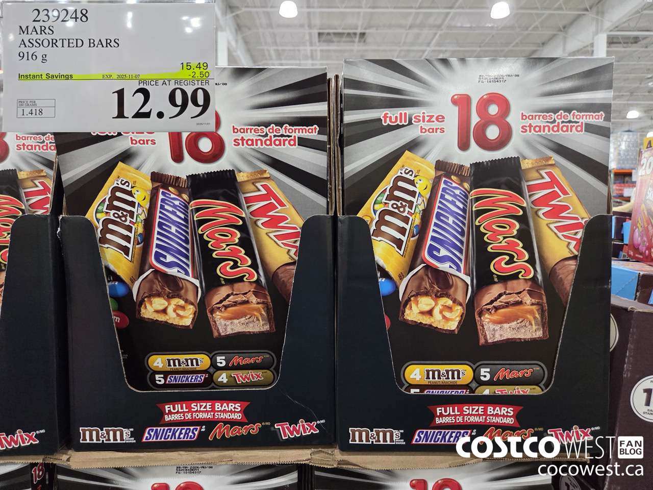 239248 MARS VARIETY PACK 18 PACK ($2.50 INSTANT SAVINGS EXPIRES ON 2025-11-07) $12.99