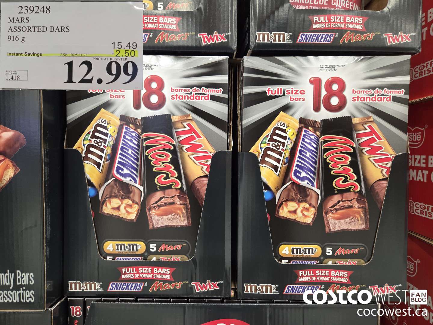 239248 MARS VARIETY PACK 18 PACK ($2.50 INSTANT SAVINGS EXPIRES ON 2025-11-23) $12.99