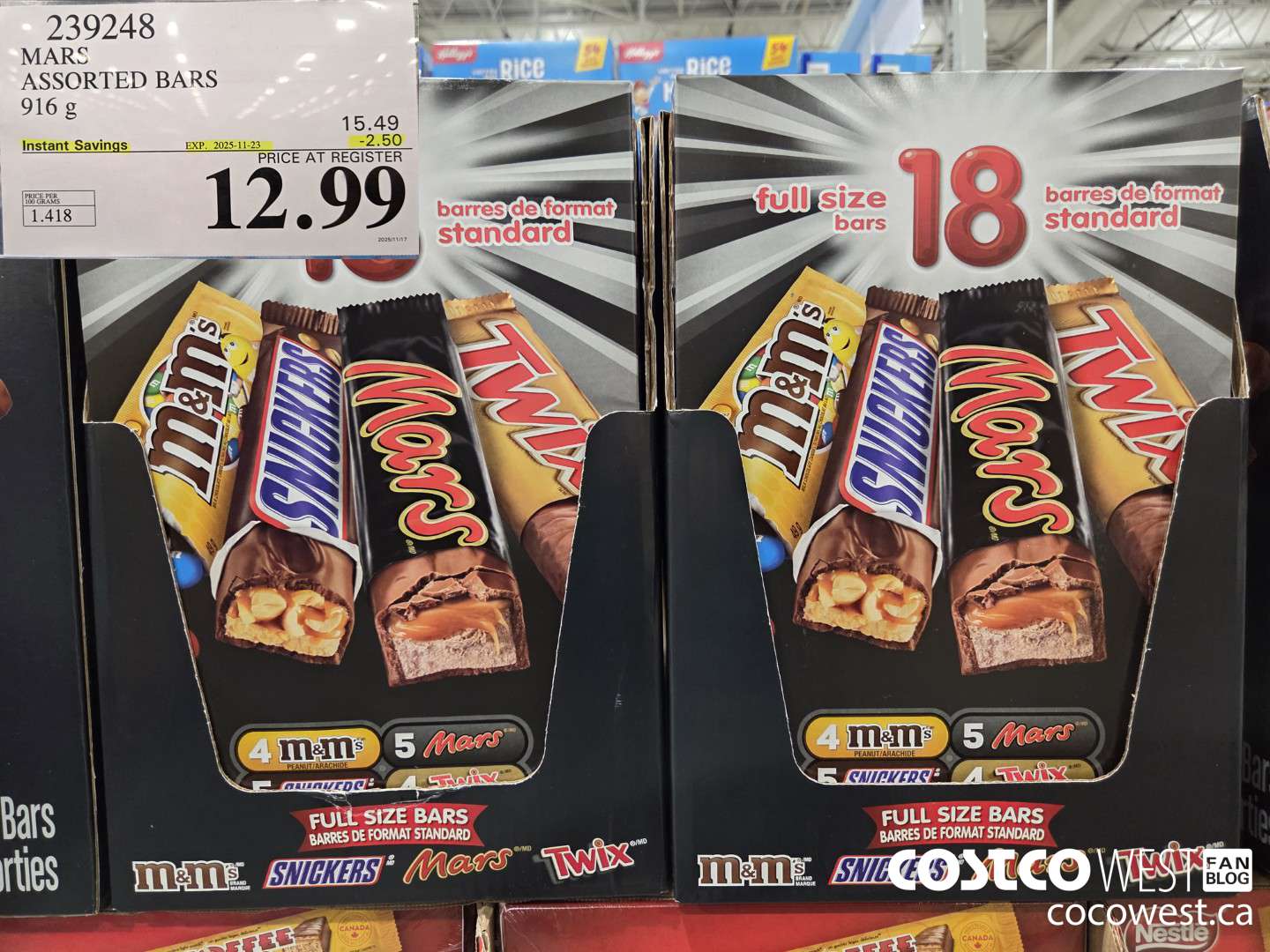 239248 MARS VARIETY PACK 18 PACK ($2.50 INSTANT SAVINGS EXPIRES ON 2025-11-23) $12.99