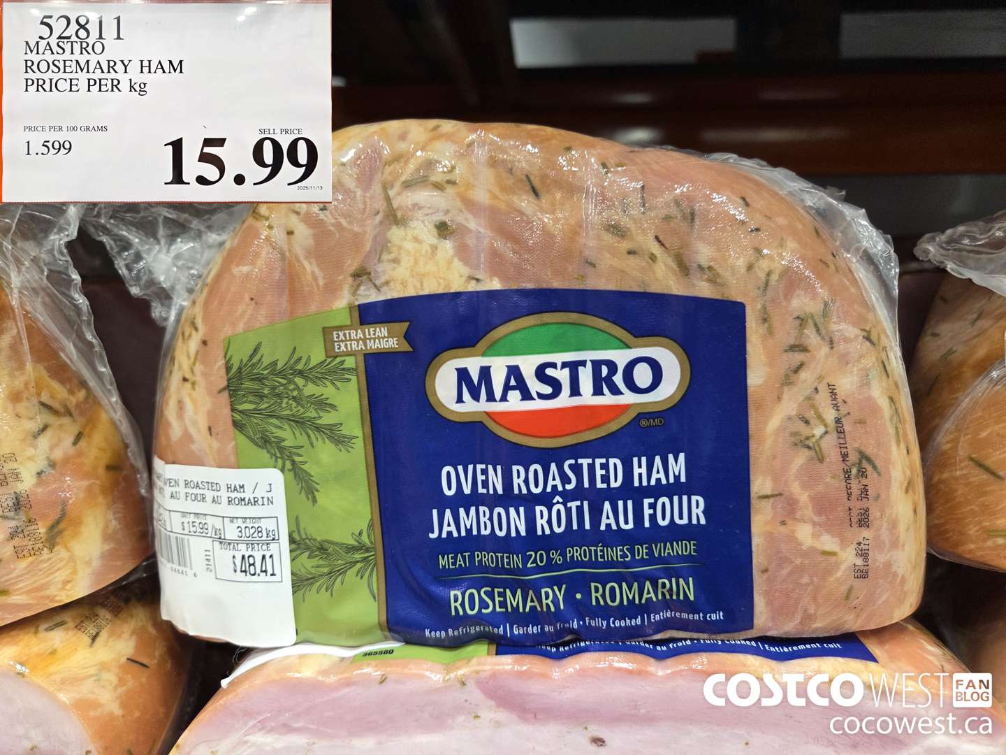52811 MASTRO ROSEMARY HAM PRICE PER kg $15.99
