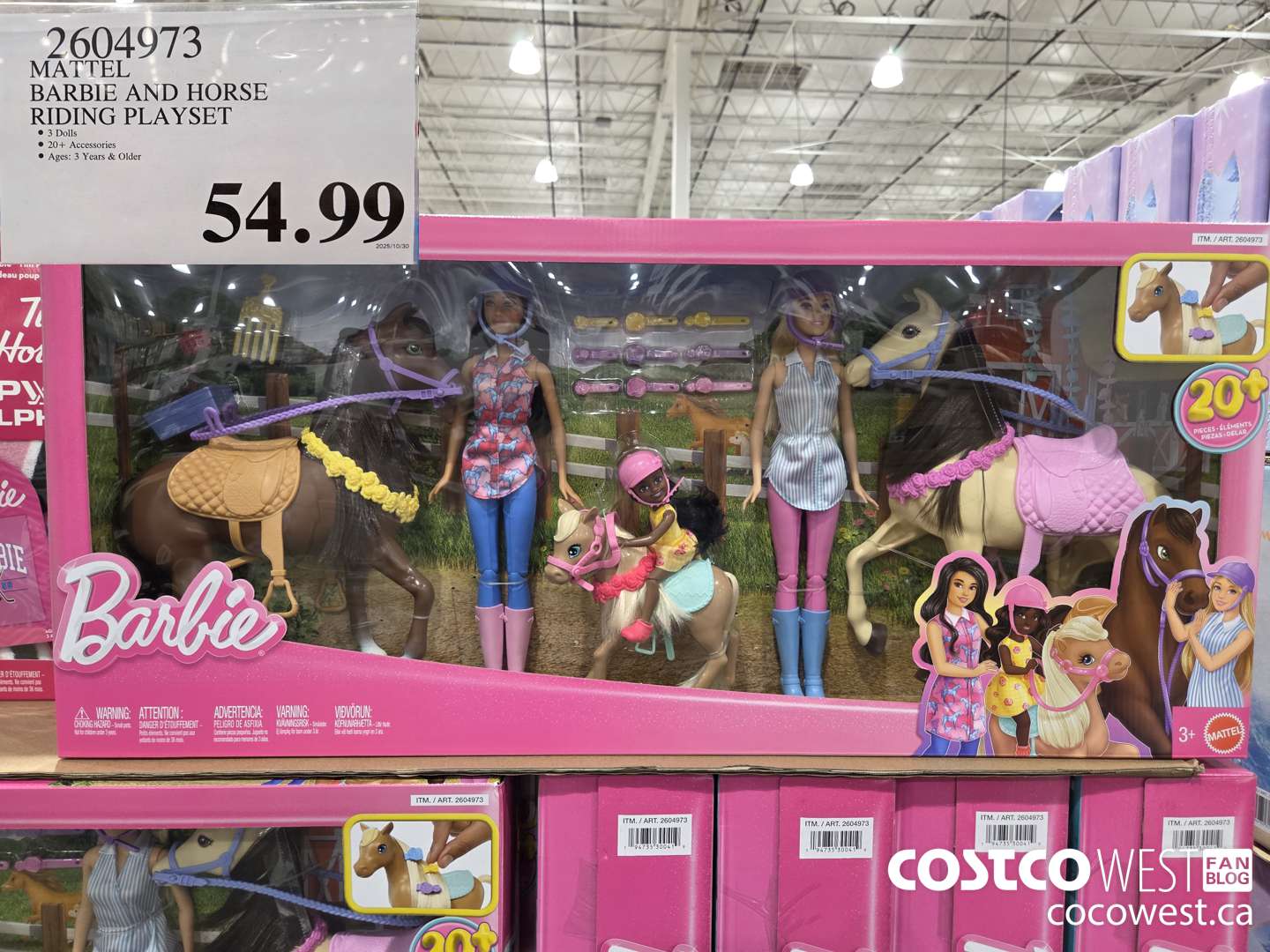 2604973 MATTEL BARBIE AND HORSE RIDING PLAYSET $54.99