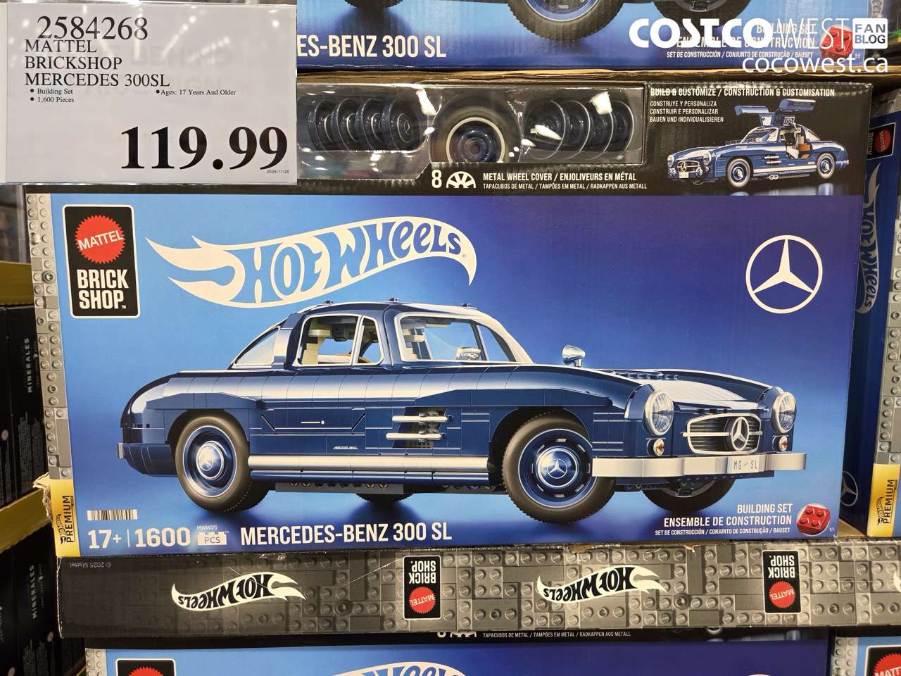 2584268 MATTEL BRICKSHOP MERCEDES 300SL $119.99