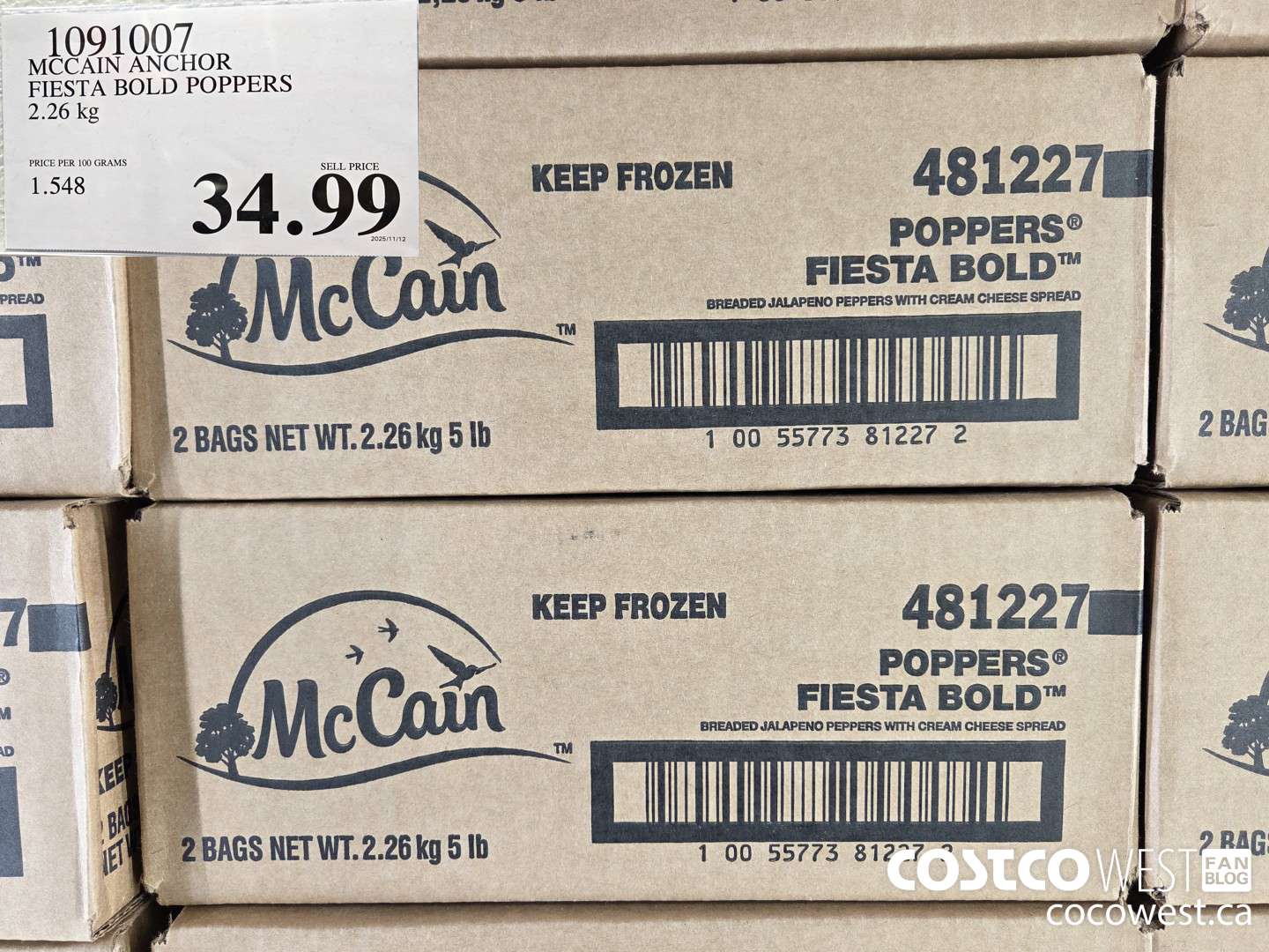 1091007 MCCAIN ANCHOR FIESTA BOLD POPPERS 2.26 kg $34.99