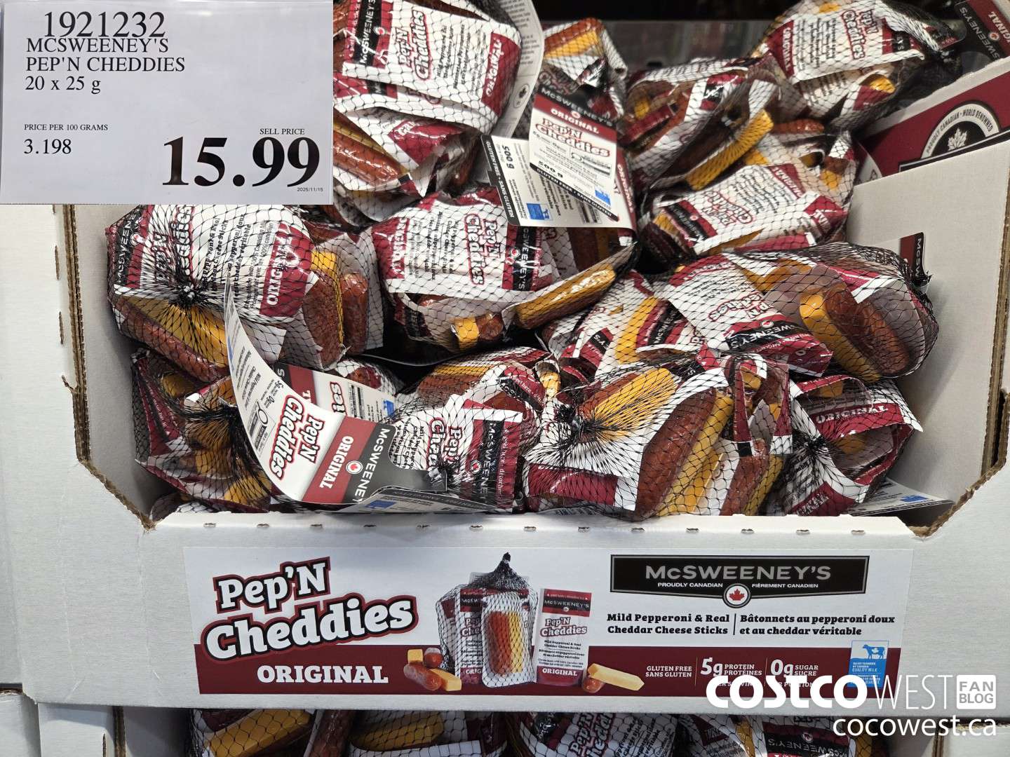 1921232 MCSWEENEY'S PEP'N CHEDDIES 20 X 25G $15.99