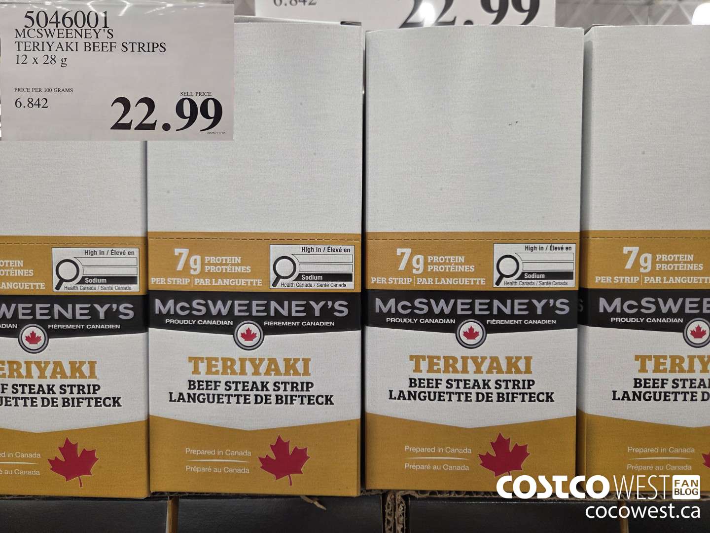 5046001 MCSWEENEY'S TERIYAKI BEEF STRIPS 12 x 28 g $22.99