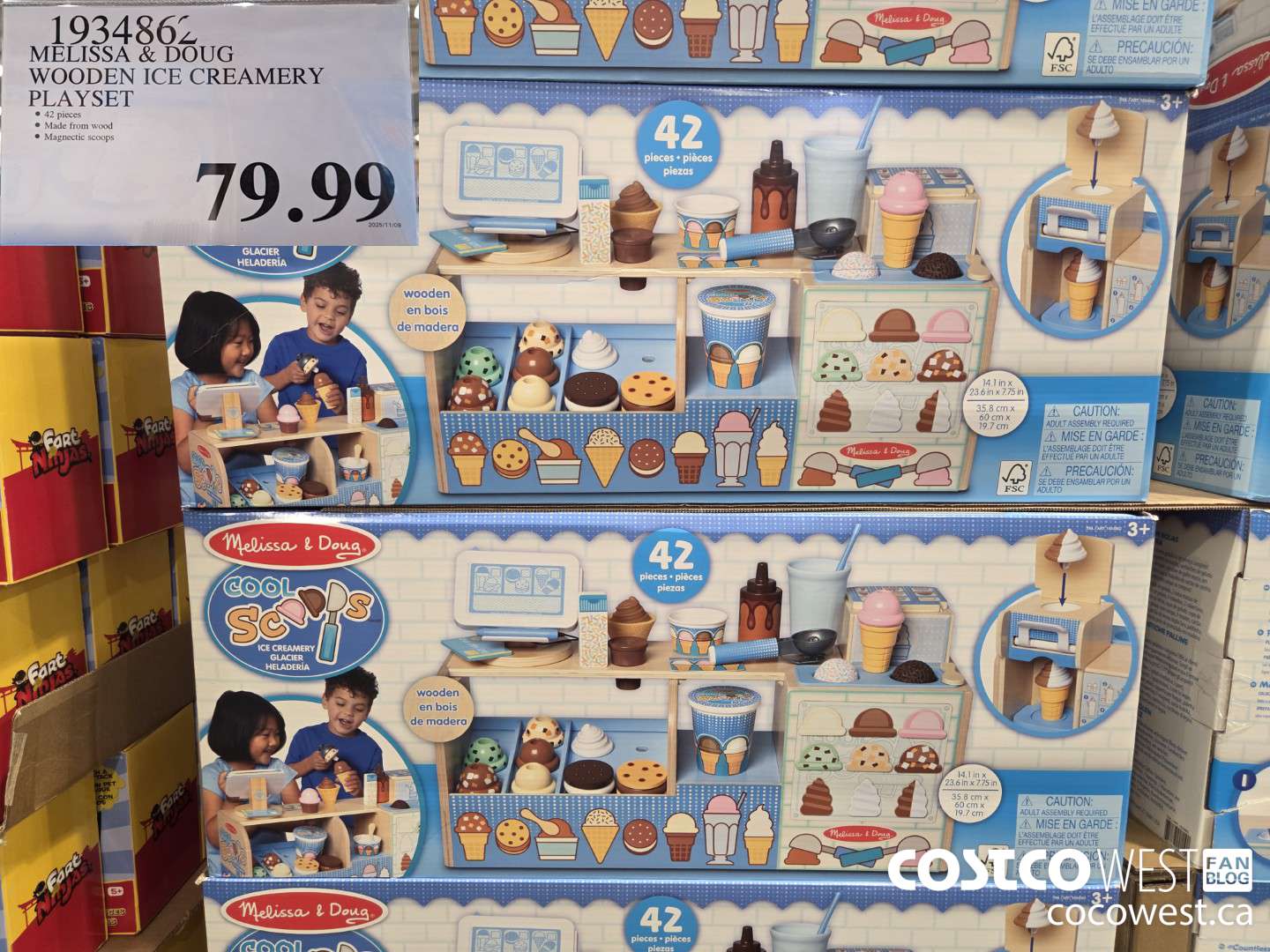 1934862 MELISSA & DOUG WOODEN ICE CREAMERY PLAYSET $79.99