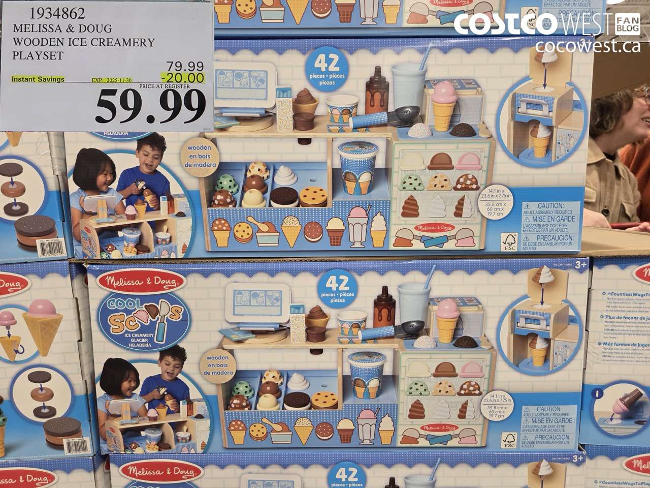 1934862 MELISSA & DOUG WOODEN ICE CREAMERY PLAYSET ($20.00 INSTANT SAVINGS EXPIRES ON 2025-11-30) $59.99
