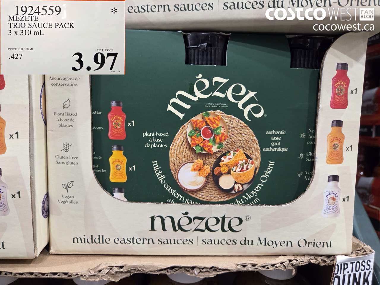 1924559 MEZETE TRIO SAUCE PACK 3 X 310ML $3.97