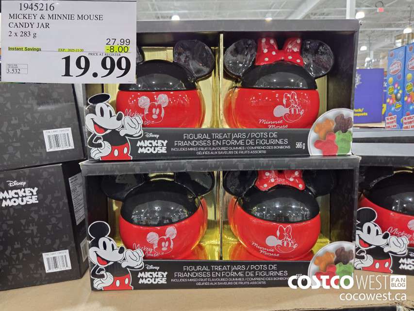 1945216 MICKEY & MINNIE MOUSE CANDY JAR 2 X 283G ($8.00 INSTANT SAVINGS EXPIRES ON 2025-11-30) $19.99