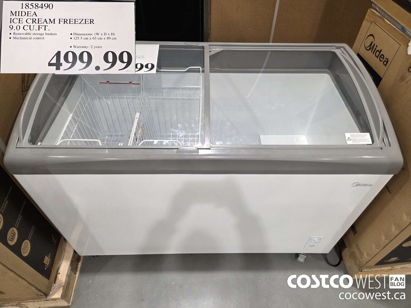 1858490 MIDEA ICE CREAM FREEZER 9.0 CU.FT. $499.99