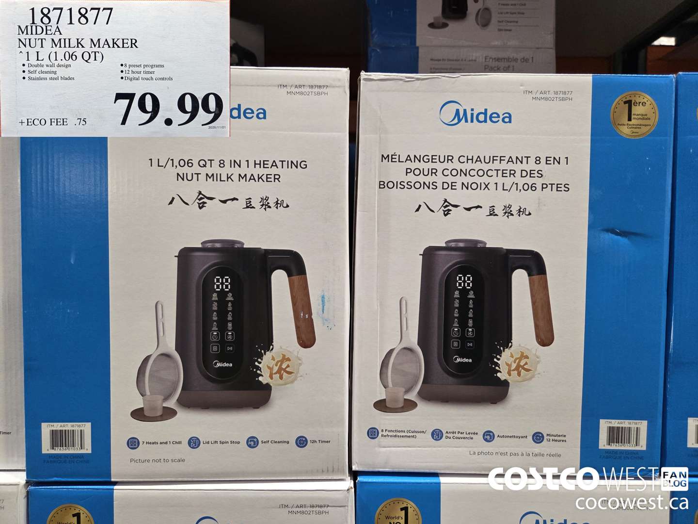 1871877 MIDEA NUT MILK MAKER 1.06QT (1L) $79.99