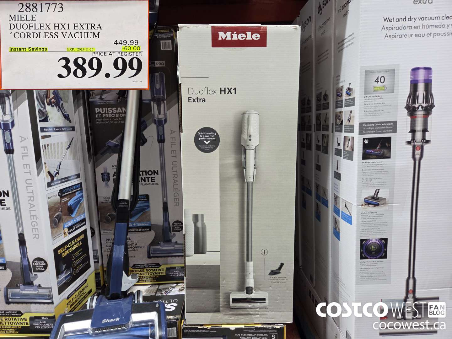 2881773 MIELE DUOFLEX HX1 EXTRA CORDLESS VACUUM ($60.00 INSTANT SAVINGS EXPIRES ON 2025-11-26) $389.99