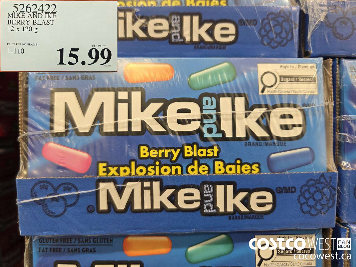 5262422 MIKE AND IKE BERRY BLAST 12 x 120 g $15.99