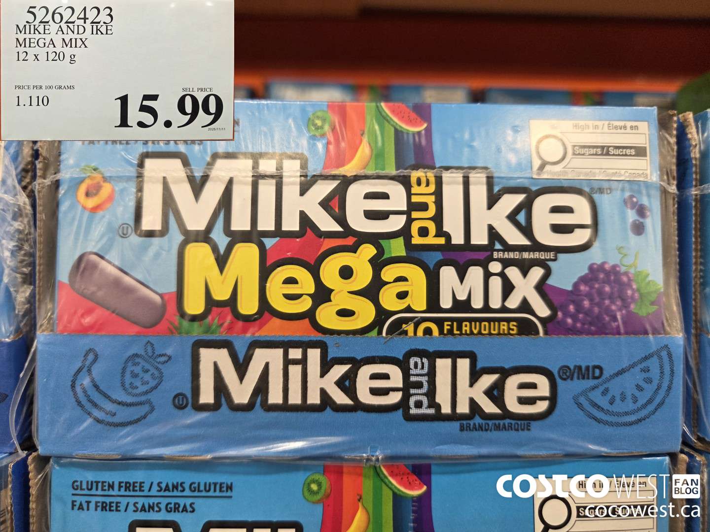 5262423 MIKE AND IKE MEGA MIX 12 x 120 g $15.99