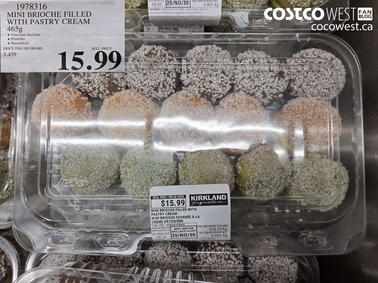 1978316 MINI BRIOCHE FILLED WITH PASTRY CREAM 465g $15.99