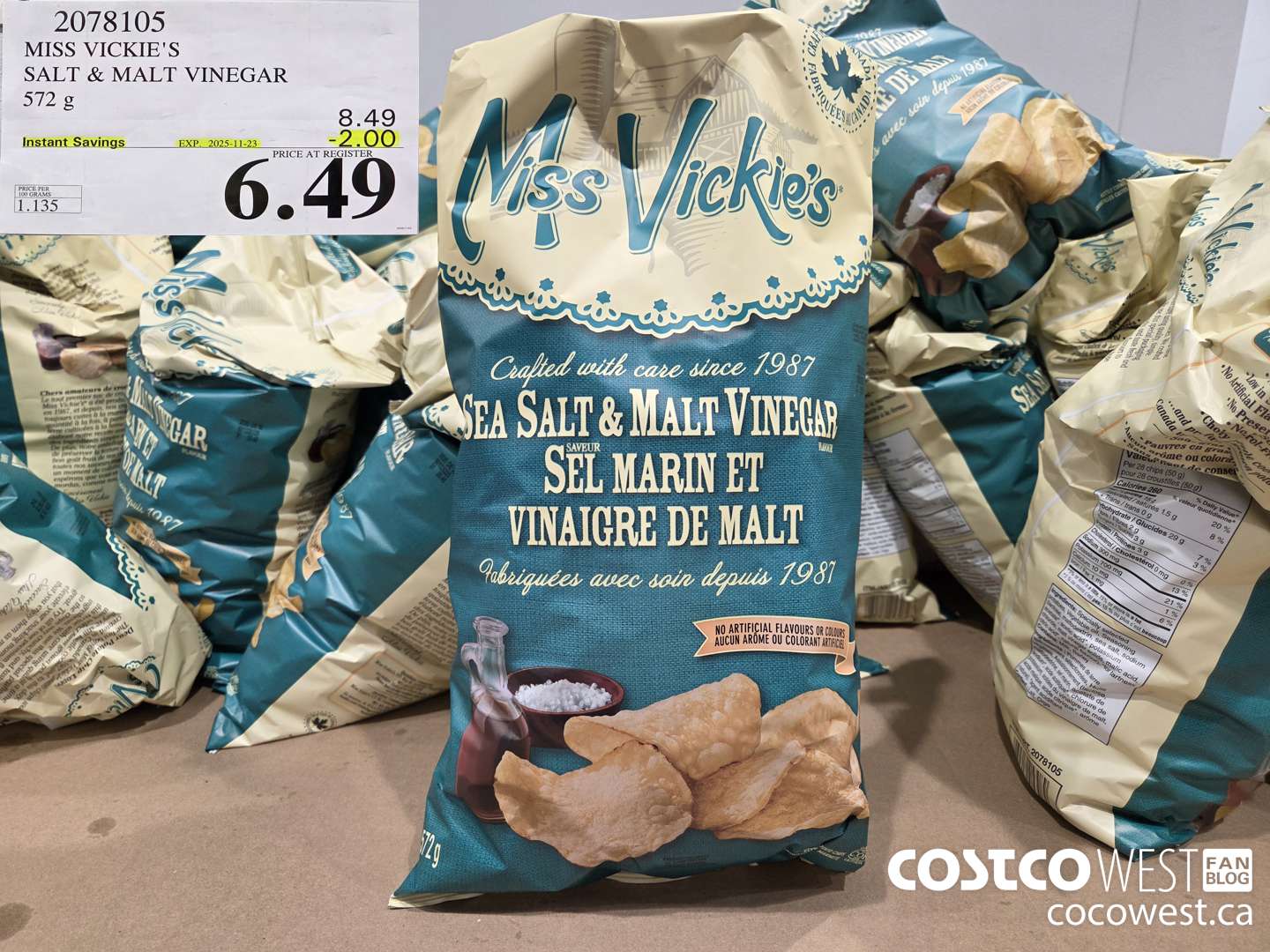 2078105 MISS VICKIE'S SALT & MALT VINEGAR 572G ($2.00 INSTANT SAVINGS EXPIRES ON 2025-11-23) $6.49