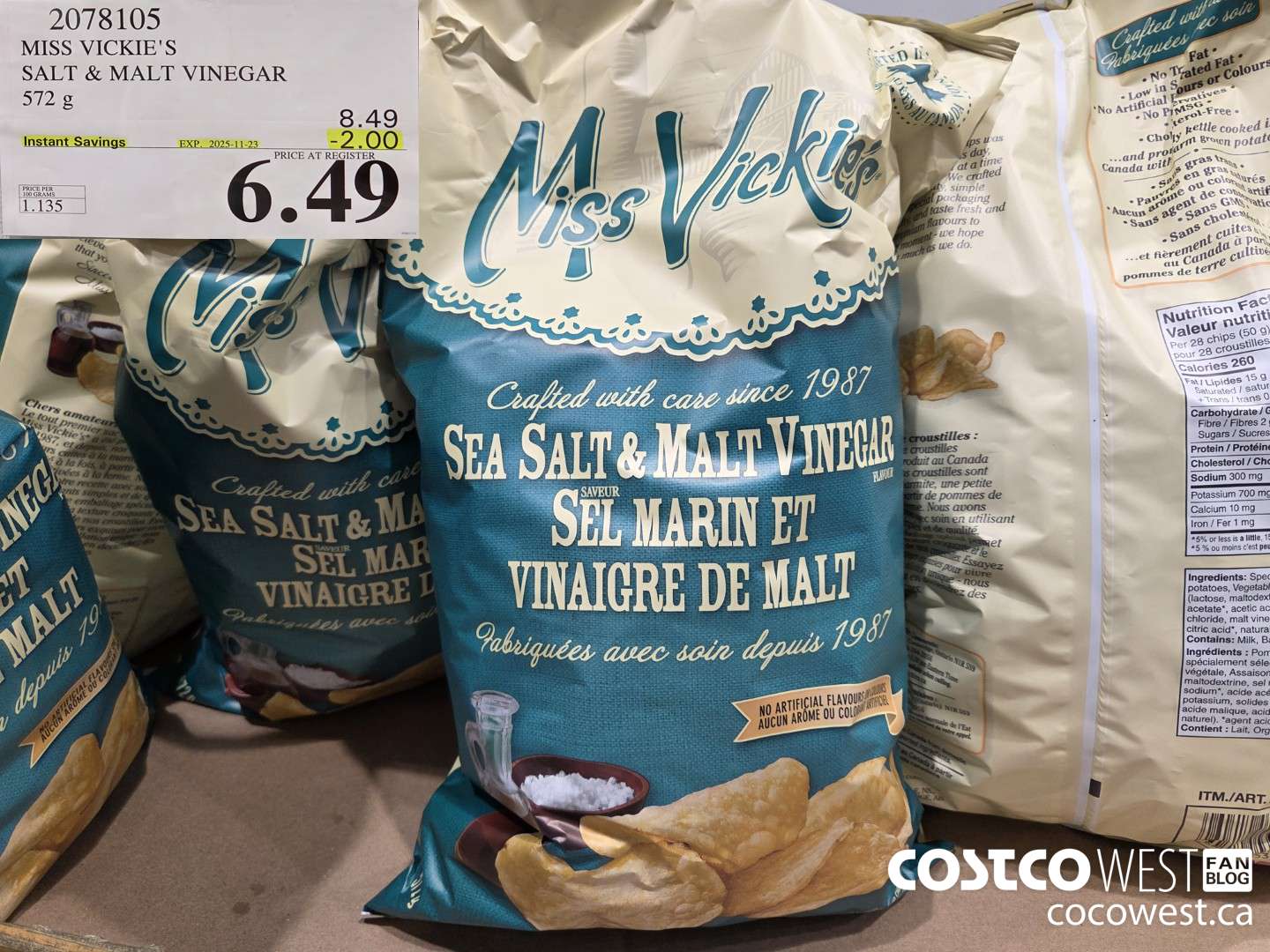 2078105 MISS VICKIE'S SALT & MALT VINEGAR 572 g ($2.00 INSTANT SAVINGS EXPIRES ON 2025-11-23) $6.49