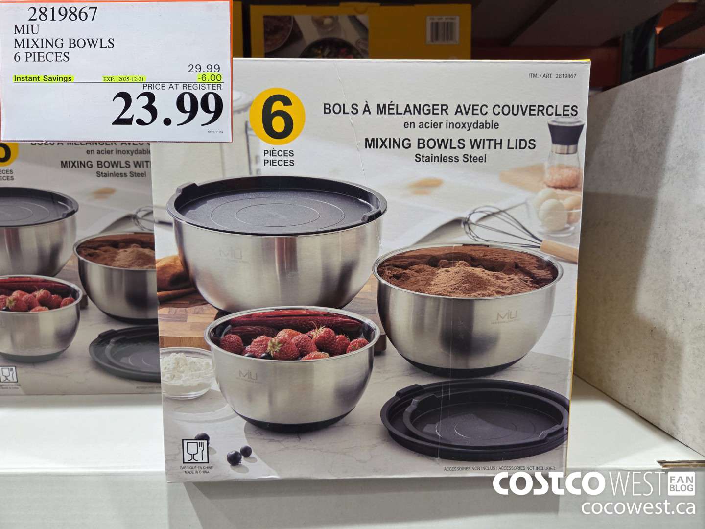 2819867 MIU MIXING BOWLS 6 PIECES ($6.00 INSTANT SAVINGS EXPIRES ON 2025-12-21) $23.99