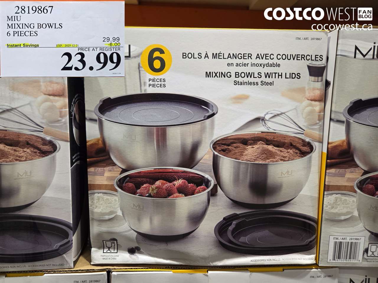 2819867 MIU MIXING BOWLS 6 PIECES ($6.00 INSTANT SAVINGS EXPIRES ON 2025-12-21) $23.99